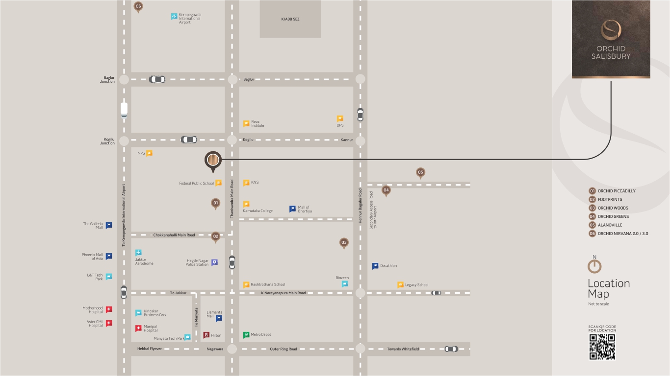 Orchid Salisbury Location Map